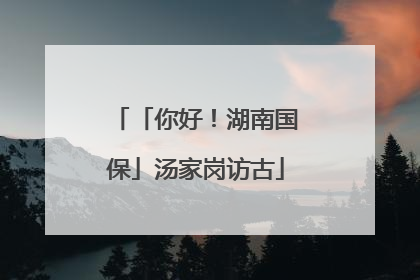 「你好！湖南国保」汤家岗访古