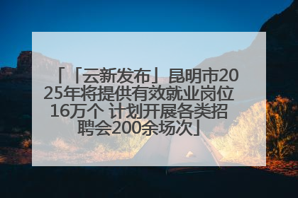 「云新发布」昆明市2025年将提供有效就业岗位16万个 计划开展各类招聘会200余场次