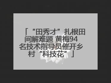“田秀才”扎根田间解难题 黄梅94名技术指导员催开乡村“科技花”
