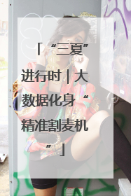 “三夏”进行时｜大数据化身“精准割麦机”