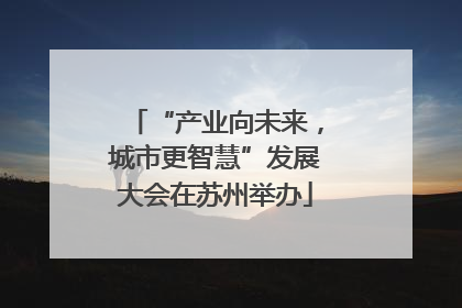 “产业向未来，城市更智慧”发展大会在苏州举办