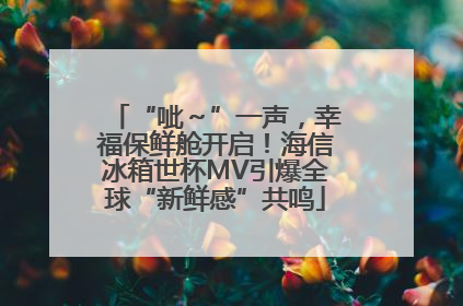 “呲～”一声，幸福保鲜舱开启！海信冰箱世杯MV引爆全球“新鲜感”共鸣