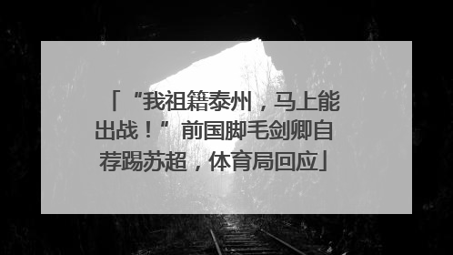 “我祖籍泰州，马上能出战！”前国脚毛剑卿自荐踢苏超，体育局回应