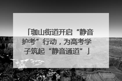 珈山街道开启“静音护考”行动，为高考学子筑起“静音通道”