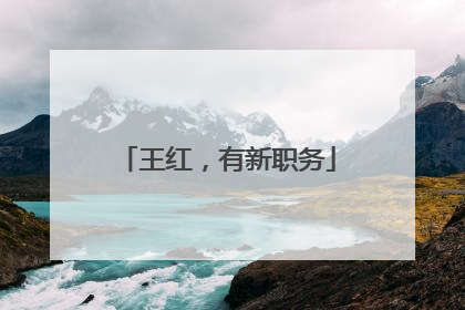 王红，有新职务