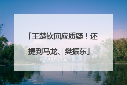 王楚钦回应质疑！还提到马龙、樊振东