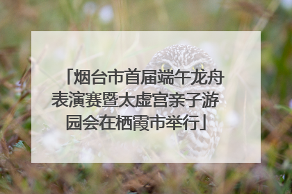 烟台市首届端午龙舟表演赛暨太虚宫亲子游园会在栖霞市举行