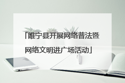 睢宁县开展网络普法暨网络文明进广场活动