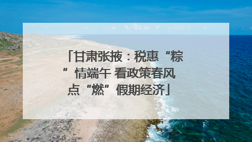 甘肃张掖：税惠“粽”情端午 看政策春风点“燃”假期经济
