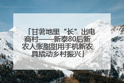 甘薯地里“长”出电商村——新泰80后新农人张甜甜用手机新农具撬动乡村振兴