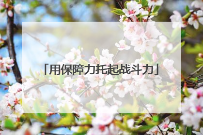 用保障力托起战斗力
