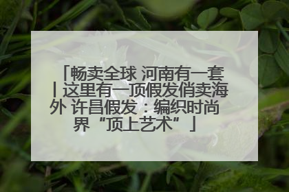 畅卖全球 河南有一套丨这里有一顶假发俏卖海外 许昌假发：编织时尚界“顶上艺术”