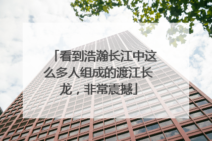 看到浩瀚长江中这么多人组成的渡江长龙，非常震撼