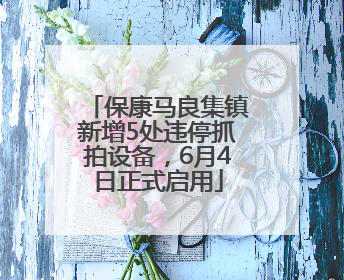 保康马良集镇新增5处违停抓拍设备，6月4日正式启用