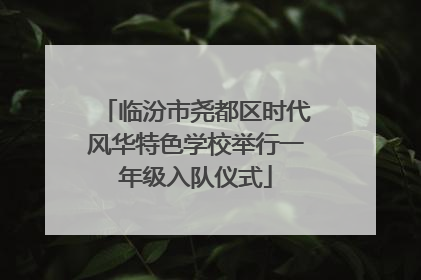临汾市尧都区时代风华特色学校举行一年级入队仪式