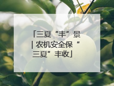 三夏“丰”景｜农机安全保“三夏”丰收