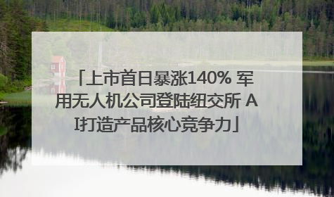 上市首日暴涨140% 军用无人机公司登陆纽交所 AI打造产品核心竞争力