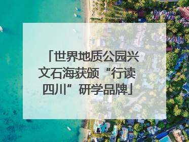 世界地质公园兴文石海获颁“行读四川”研学品牌