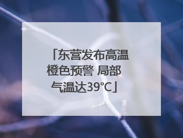 东营发布高温橙色预警 局部气温达39℃