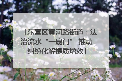 东营区黄河路街道：法治流水“一扇门” 推动纠纷化解提质增效