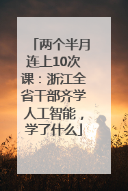 两个半月连上10次课：浙江全省干部齐学人工智能，学了什么