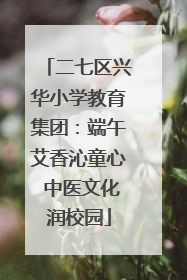 二七区兴华小学教育集团：端午艾香沁童心 中医文化润校园
