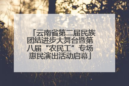 云南省第二届民族团结进步大舞台暨第八届“农民工”专场惠民演出活动启幕