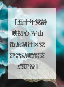 五十年党龄映初心 军山街龙湖社区党建活动赋能支点建设