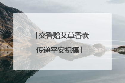 交警赠艾草香囊 传递平安祝福