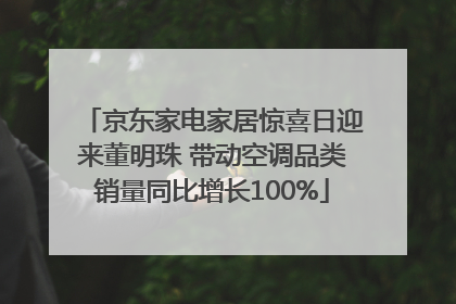 京东家电家居惊喜日迎来董明珠 带动空调品类销量同比增长100%
