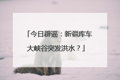 今日辟谣：新疆库车大峡谷突发洪水？