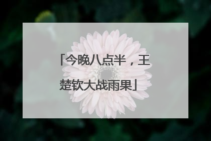 今晚八点半，王楚钦大战雨果