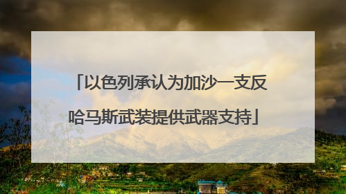 以色列承认为加沙一支反哈马斯武装提供武器支持