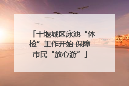 十堰城区泳池“体检”工作开始 保障市民“放心游”