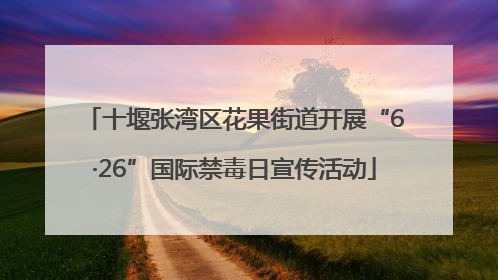十堰张湾区花果街道开展“6·26”国际禁毒日宣传活动