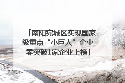 南阳宛城区实现国家级重点“小巨人”企业零突破1家企业上榜