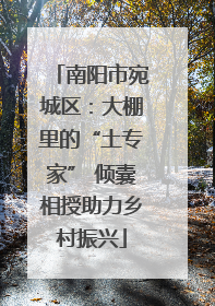 南阳市宛城区：大棚里的“土专家” 倾囊相授助力乡村振兴