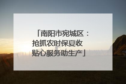 南阳市宛城区：抢抓农时保夏收 贴心服务助生产