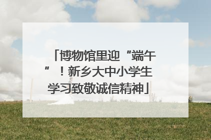 博物馆里迎“端午”！新乡大中小学生学习致敬诚信精神