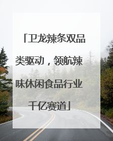 卫龙辣条双品类驱动，领航辣味休闲食品行业千亿赛道