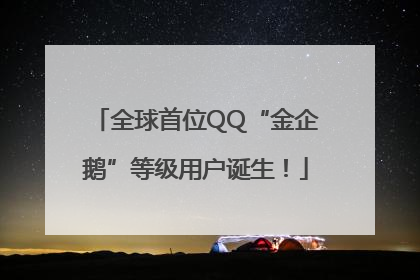 全球首位QQ“金企鹅”等级用户诞生！