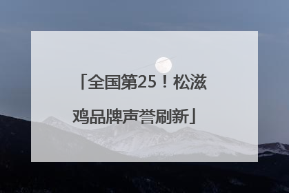 全国第25！松滋鸡品牌声誉刷新