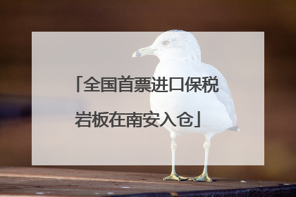 全国首票进口保税岩板在南安入仓
