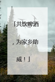 共饮啤酒，为家乡助威！