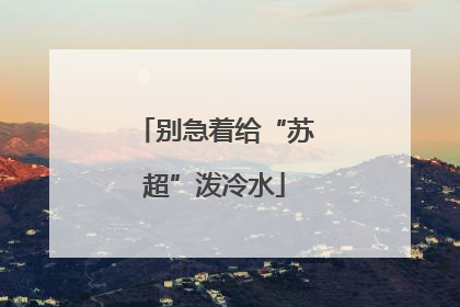 别急着给“苏超”泼冷水