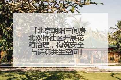 北京朝阳三间房北双桥社区开展花箱治理，构筑安全与诗意共生空间