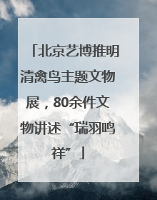 北京艺博推明清禽鸟主题文物展，80余件文物讲述“瑞羽鸣祥”