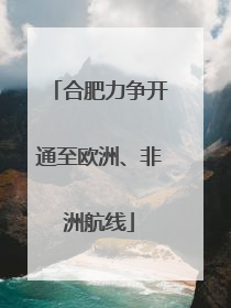 合肥力争开通至欧洲、非洲航线