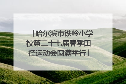哈尔滨市铁岭小学校第二十七届春季田径运动会圆满举行