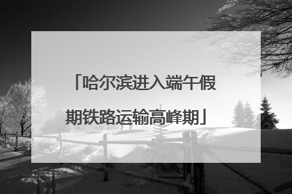 哈尔滨进入端午假期铁路运输高峰期